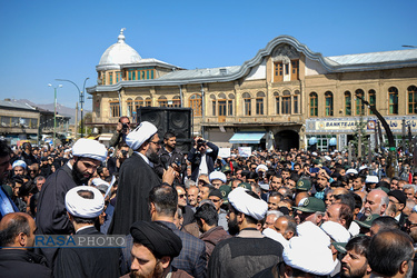 تشییع با شکوه طلبه شهید حجت الاسلام قاسمی در همدان