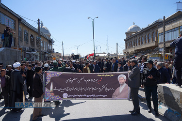 تشییع با شکوه طلبه شهید حجت الاسلام قاسمی در همدان