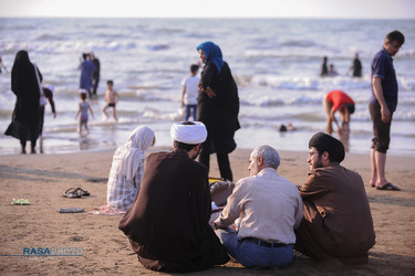 تبلیغ طلاب جوان در ساحل دریا | فرح آباد