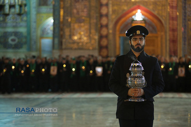 مراسم خطبه خوانی شب عاشورا در حرم مطهر رضوی‎