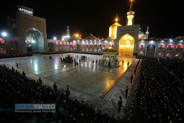 مراسم خطبه خوانی شب عاشورا در حرم مطهر رضوی‎