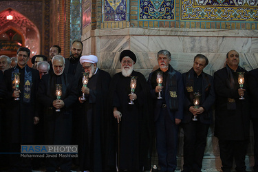 مراسم خطبه خوانی شب عاشورا در حرم مطهر رضوی‎