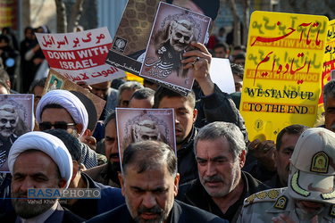 راهپیمایی مردم بجنورد در محکومیت شهادت سپهبد قاسم سلیمانی‎‎