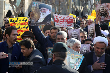 راهپیمایی مردم بجنورد در محکومیت شهادت سپهبد قاسم سلیمانی‎‎