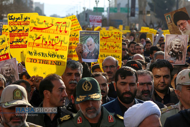 راهپیمایی مردم بجنورد در محکومیت شهادت سپهبد قاسم سلیمانی‎‎