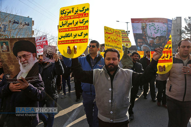 راهپیمایی مردم بجنورد در محکومیت شهادت سپهبد قاسم سلیمانی‎‎