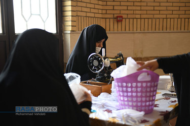 تولید ماسک بصورت جهادی توسط بانوان طلبه