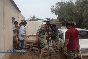 امداد رسانی بسیج در روستاهای سیل زده استان کرمان