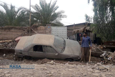 امداد رسانی بسیج در روستاهای سیل زده استان کرمان