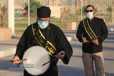 اهتزار پرچم ۲۰۰ متری مزین به ذکر یا حسین (ع) در اهواز