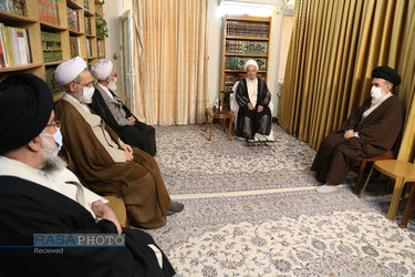 دیدار تعدادی از اعضای شورای عالی حوزه حضرت آیت الله مکارم شیرازی
