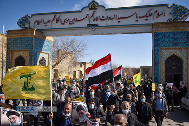 راهپیمایی نمازگزاران شیراز در حمایت از مردم مظلوم یمن‎‎