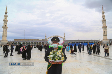 آئین جاروکشی خادمان مسجد مقدس جمکران در آستانه نیمه شعبان