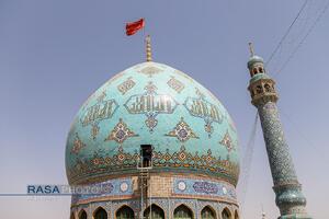 تجمع خونخواهی مردم قم و تعویض پرچم مسجد مقدس جمکران