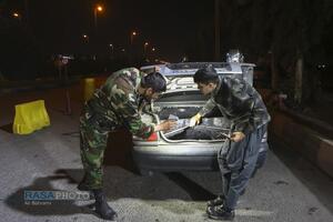 ایست بازرسی شبانه بسیج در قم