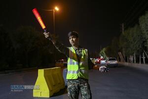 ایست بازرسی شبانه بسیج در قم