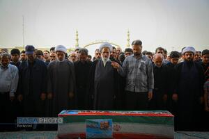 تشییع و تدفین پیکر شهید سلگی در مسجد مقدس جمکران