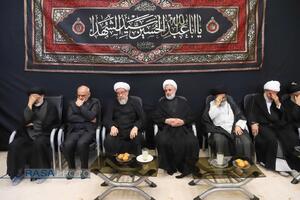 عزاداری روز تاسوعای حسینی با حضور حضرت آیت الله نوری همدانی