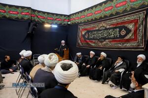 عزاداری روز تاسوعای حسینی با حضور حضرت آیت الله نوری همدانی