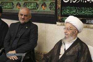 عزاداری روز تاسوعای حسینی (ع) در بیت حضرت آیت الله مکارم شیرازی