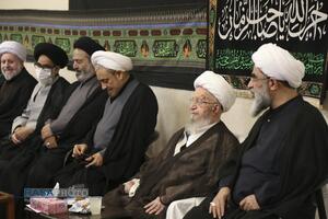 عزاداری روز تاسوعای حسینی (ع) در بیت حضرت آیت الله مکارم شیرازی