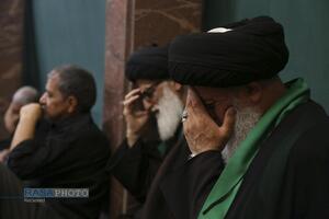 عزاداری روز تاسوعای حسینی (ع) در بیت حضرت آیت الله مکارم شیرازی