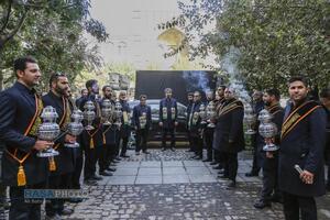 دسته عزای خادمان و زائران در سالروز رحلت حضرت معصومه (سلام‌الله‌علیها)
