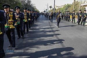 دسته عزای خادمان و زائران در سالروز رحلت حضرت معصومه (سلام‌الله‌علیها)