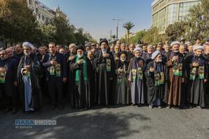 دسته عزای خادمان و زائران در سالروز رحلت حضرت معصومه (سلام‌الله‌علیها)