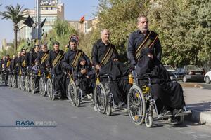 دسته عزای خادمان و زائران در سالروز رحلت حضرت معصومه (سلام‌الله‌علیها)