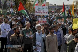 راهپیمایی بشارت نصر در قم