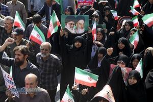 راهپیمایی بشارت نصر در قم