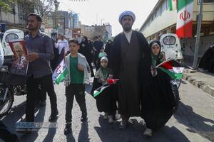 راهپیمایی بشارت نصر در قم