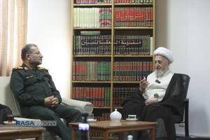دیدار رئیس سازمان بسیج مستضعفین با مراجع تقلید و علما در قم