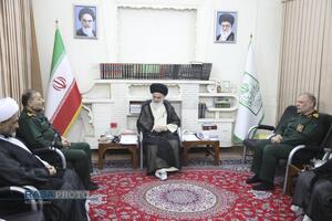 دیدار رئیس سازمان بسیج مستضعفین با مراجع تقلید و علما در قم