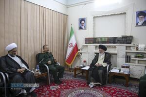 دیدار رئیس سازمان بسیج مستضعفین با مراجع تقلید و علما در قم