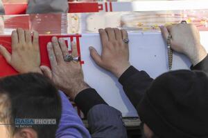 تشییع پیکر پاک ۷ شهید گمنام دفاع مقدس در قم