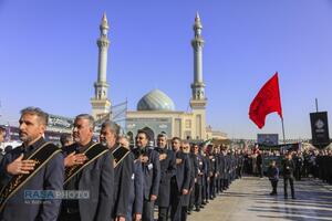 تشییع پیکر پاک ۷ شهید گمنام دفاع مقدس در قم