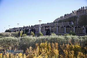 مراسم تدفین پیکر دو شهید گمنام دفاع مقدس در بوستان شهید زین الدین قم