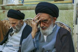 مراسم ختم ابوالزوجه آیت الله کعبی در قم