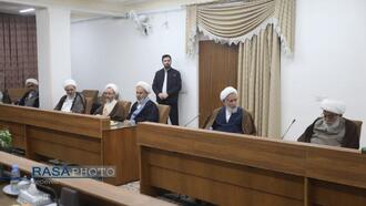 جلسه جامعه مدرسین حوزه علمیه با حضور جبلی رئیس رسانه ملی