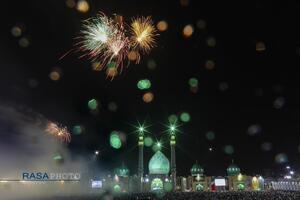 حال و هوای بارانی مسجد مقدس جمکران در شب نیمه شعبان