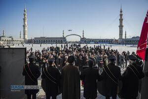 آئین تعویض پرچم مسجد مقدس جمکران در پی شهادت حضرت آیت‌الله‌العظمی خامنه‌ای (قدس‌سره)