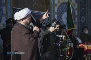 آئین تعویض پرچم مسجد مقدس جمکران در پی شهادت حضرت آیت‌الله‌العظمی خامنه‌ای (قدس‌سره)