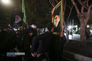 خروش انتقامی مردم قم در شب عزاداری شهادت امام خامنه‌ای (قدس‌سره)
