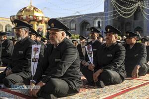 آیین تعویض پرچم گنبد منور رضوی در روز میلاد حضرت امام رضا (علیه‌السلام)